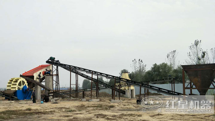 制砂生產(chǎn)線實(shí)拍圖，還有多種配置可以選擇